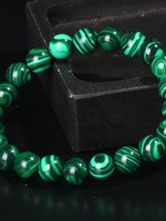 Bracelet malachite - environ 6 mm
